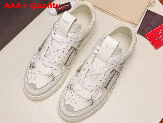 Valentino Calfskin VL7N Sneaker with Bands White and Ice Replica