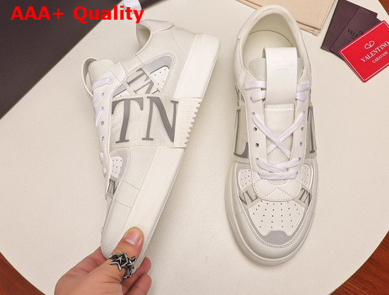 Valentino Calfskin VL7N Sneaker with Bands White and Ice Replica