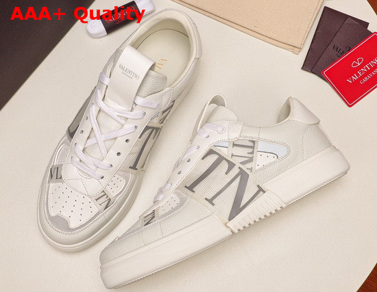 Valentino Calfskin VL7N Sneaker with Bands White and Ice Replica