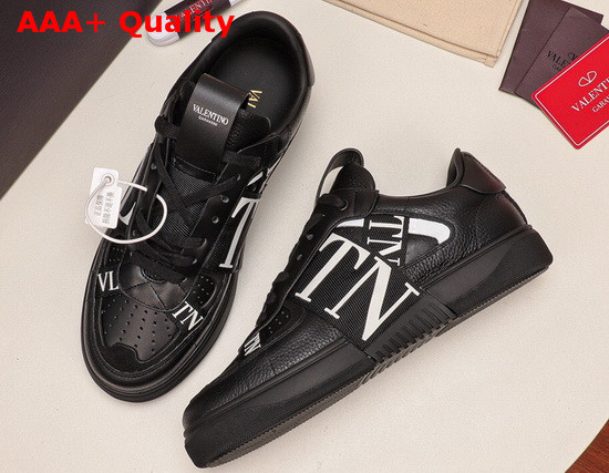 Valentino Calfskin VL7N Sneaker with Bands in Black Replica