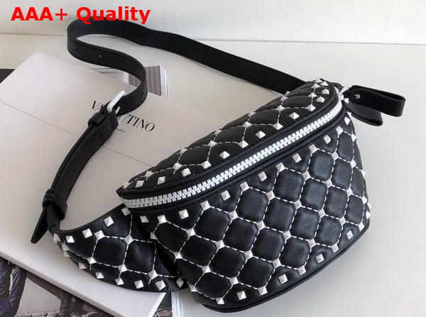 Valentino Free Rockstud Spike Belt Bag in Black Soft Lambskin Leather Replica