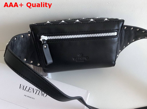 Valentino Free Rockstud Spike Belt Bag in Black Soft Lambskin Leather Replica