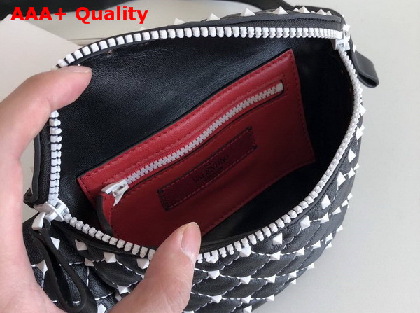 Valentino Free Rockstud Spike Belt Bag in Black Soft Lambskin Leather Replica