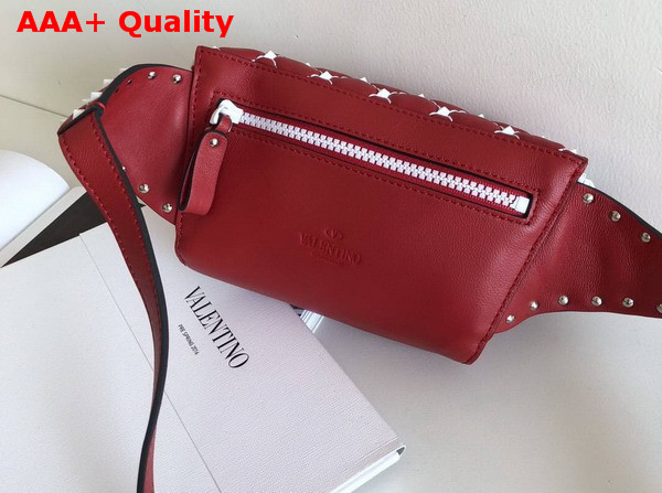 Valentino Free Rockstud Spike Belt Bag in Red Soft Lambskin Leather Replica