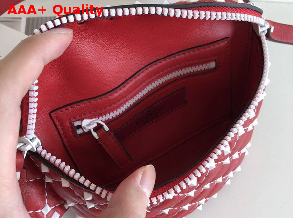 Valentino Free Rockstud Spike Belt Bag in Red Soft Lambskin Leather Replica