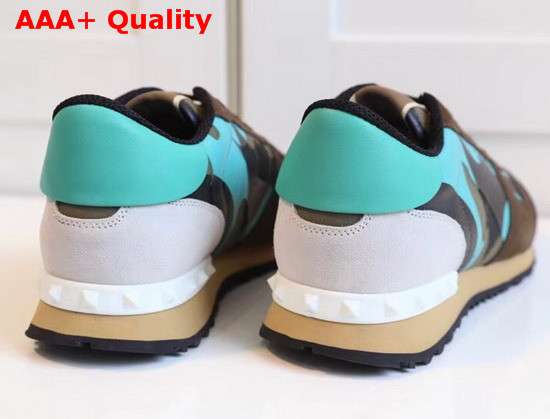 Valentino Garavani Camouflage Sneaker in Turquoise Replica