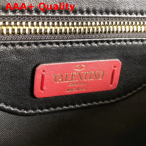 Valentino Garavani Candystud Top Handle Bag in Black Soft Lambskin Leather Replica