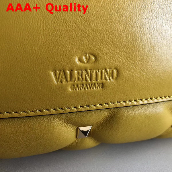 Valentino Garavani Candystud Top Handle Bag in Blue and Yellow Soft Lambskin Leather Replica