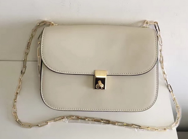 Valentino Garavani Chain Cross Body Bag in Beige Calfskin For Sale