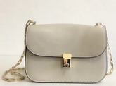 Valentino Garavani Chain Cross Body Bag in Beige Calfskin For Sale