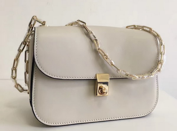 Valentino Garavani Chain Cross Body Bag in Beige Calfskin For Sale