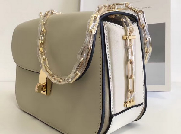 Valentino Garavani Chain Cross Body Bag in Beige Calfskin For Sale