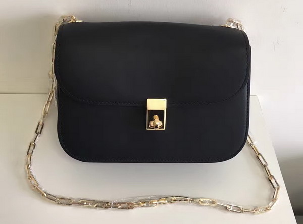 Valentino Garavani Chain Cross Body Bag in Black Calfskin For Sale