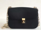 Valentino Garavani Chain Cross Body Bag in Black Calfskin For Sale