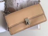 Valentino Garavani Chain Cross Body Bag in Calfskin Beige For Sale