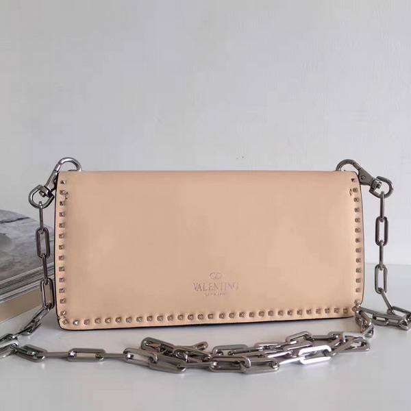 Valentino Garavani Chain Cross Body Bag in Calfskin Beige For Sale