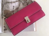 Valentino Garavani Chain Cross Body Bag in Calfskin Fuchsia For Sale