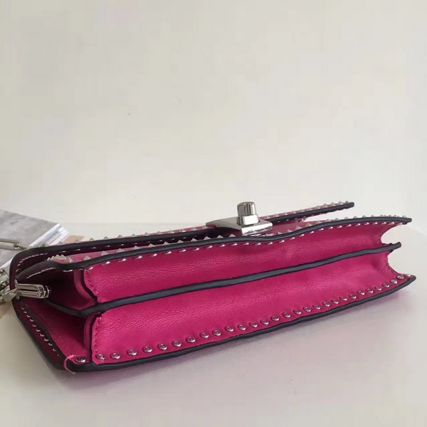 Valentino Garavani Chain Cross Body Bag in Calfskin Fuchsia For Sale