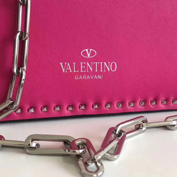 Valentino Garavani Chain Cross Body Bag in Calfskin Fuchsia For Sale