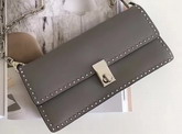 Valentino Garavani Chain Cross Body Bag in Calfskin Grey For Sale