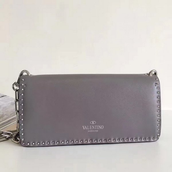 Valentino Garavani Chain Cross Body Bag in Calfskin Grey For Sale