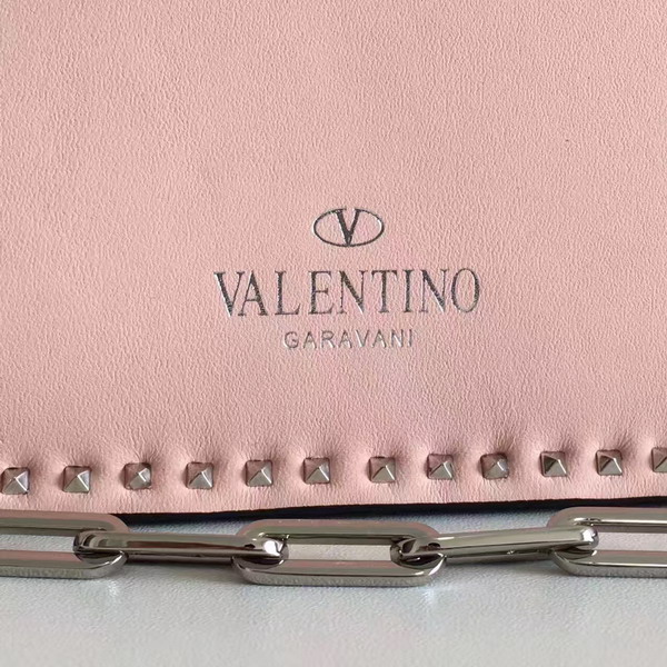 Valentino Garavani Chain Cross Body Bag in Calfskin Pink For Sale