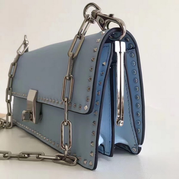 Valentino Garavani Chain Cross Body Bag in Calfskin Slate For Sale