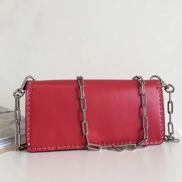 Valentino Garavani Chain Cross Body Bag in Calfskin Valentino Red For Sale