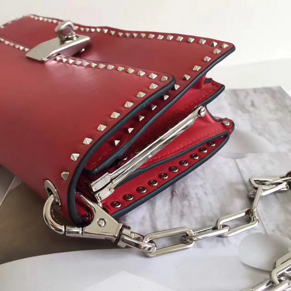 Valentino Garavani Chain Cross Body Bag in Calfskin Valentino Red For Sale