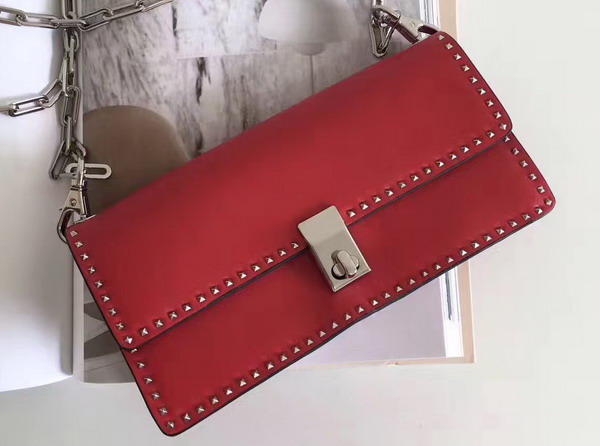 Valentino Garavani Chain Cross Body Bag in Calfskin Valentino Red For Sale