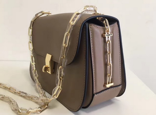 Valentino Garavani Chain Cross Body Bag in Khaki Calfskin For Sale