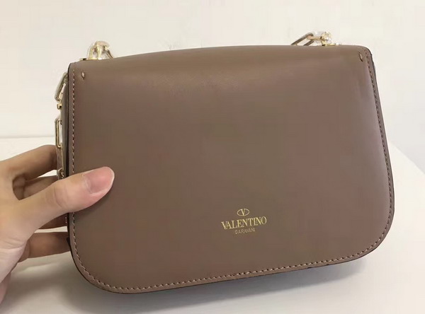 Valentino Garavani Chain Cross Body Bag in Khaki Calfskin For Sale