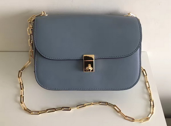 Valentino Garavani Chain Cross Body Bag in Light Blue Calfskin For Sale