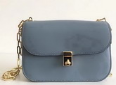 Valentino Garavani Chain Cross Body Bag in Light Blue Calfskin For Sale