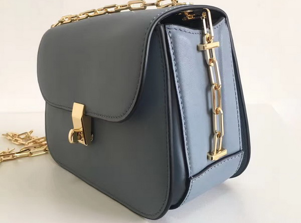 Valentino Garavani Chain Cross Body Bag in Light Blue Calfskin For Sale