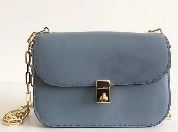 Valentino Garavani Chain Cross Body Bag in Light Blue Calfskin For Sale