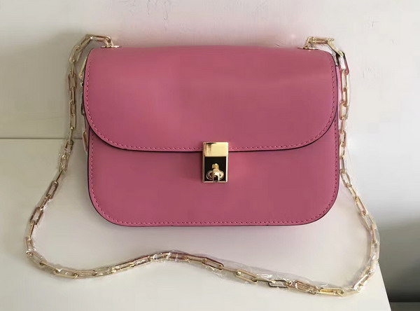 Valentino Garavani Chain Cross Body Bag in Pink Calfskin For Sale