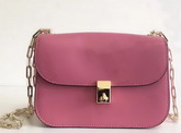 Valentino Garavani Chain Cross Body Bag in Pink Calfskin For Sale