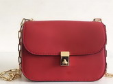 Valentino Garavani Chain Cross Body Bag in Red Calfskin For Sale