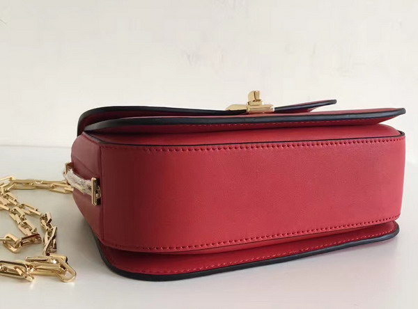 Valentino Garavani Chain Cross Body Bag in Red Calfskin For Sale