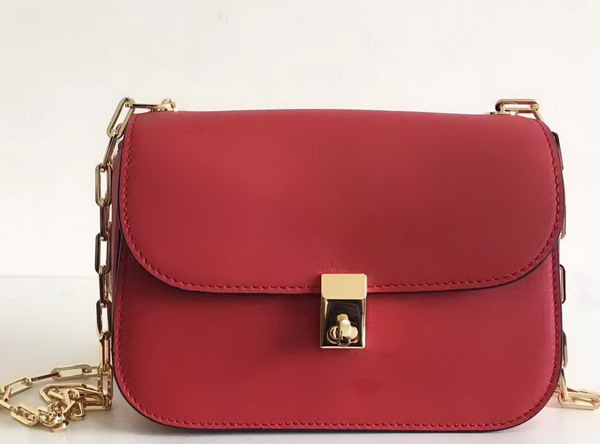 Valentino Garavani Chain Cross Body Bag in Red Calfskin For Sale