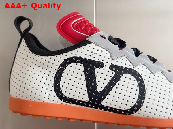 Valentino Garavani Chromathon Sneaker in Perforated Nappa Multicolor White Replica