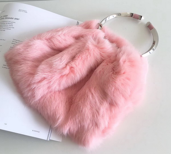 Valentino Garavani Clutch in Mink Fur Pink For Sale