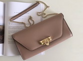 Valentino Garavani Demilune Clutch in Nude Soft Full Grain Calfskin Leather with a Natural Hand and Shiny Finishing For Sale