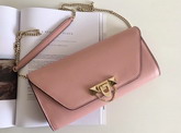 Valentino Garavani Demilune Clutch in Pink Soft Full Grain Calfskin Leather with a Natural Hand and Shiny Finishing For Sale