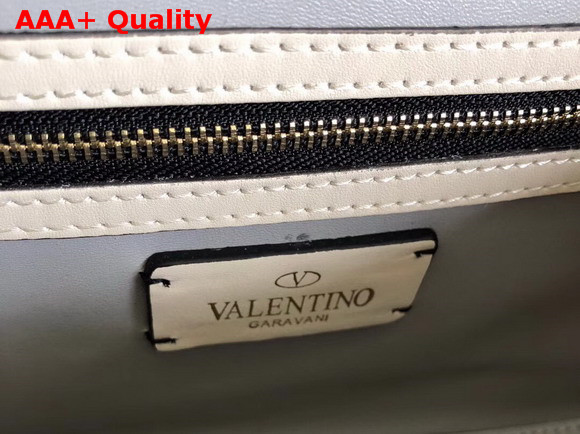 Valentino Garavani Demilune Cross Body Bag in Cloudy Blue and White Soft Full Grain Calfskin Leather Replica