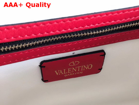 Valentino Garavani Demilune Cross Body Bag in Red and Black Soft Full Grain Calfskin Leather Replica