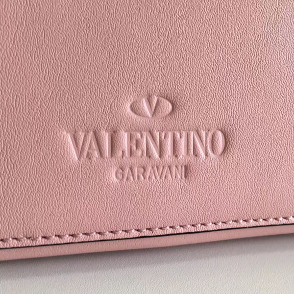 Valentino Garavani Demilune Double Handle Bag in Pink Calfskin Leather For Sale