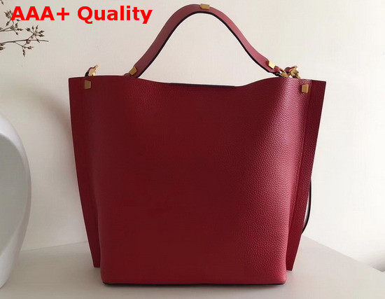 Valentino Garavani Escape Grainy Calfskin Hobo Bag in Red Replica