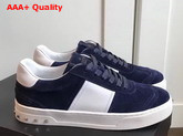 Valentino Garavani Flycrew Sneaker in Dark Blue Suede Replica